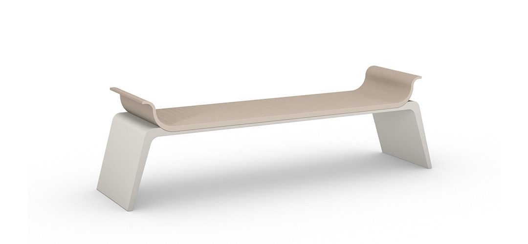 LEATHER BENCH + ARMRESTS